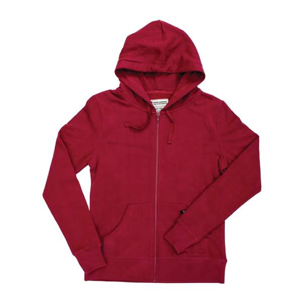 Women's Organic Cotton Zip Pomegranate Hoodie L