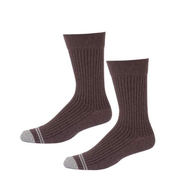 Mens Brown Everyday Crew Sock