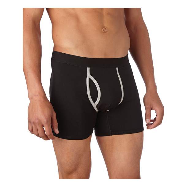 Mens Everyday Black Boxer Briefs L