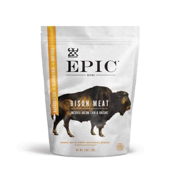 EPIC Bison Meat Bites w/ Bacon, Chia, and Raisins