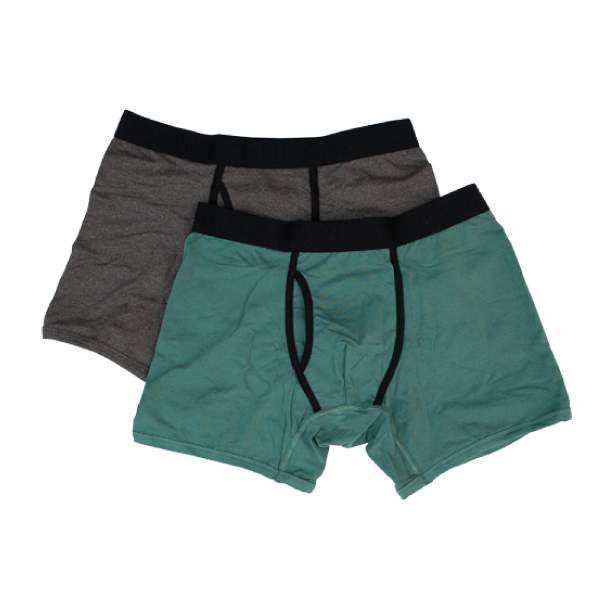 Mens Everyday Charcoal/Pine Boxer Briefs L